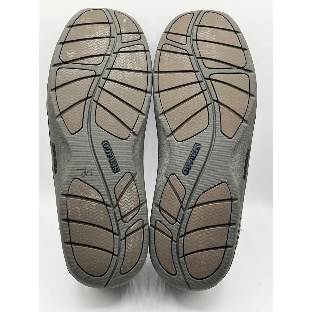 Sebago Men Brown Leather Boat Shoes B24343‎ Moc Toe Loafers Size 12M